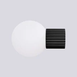 Kinkiety-lazienkowe - lampa ścienna do łazienki kinkiet hermetyczny kula czarny g9 halo sl.1721 sollux 