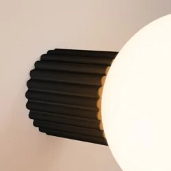 Kinkiety-lazienkowe - lampa ścienna do łazienki kinkiet hermetyczny kula czarny g9 halo sl.1721 sollux 