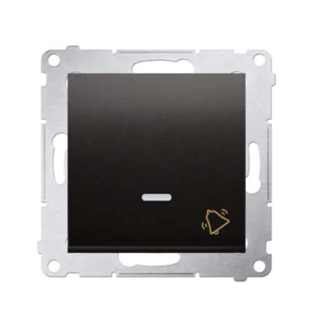 Wlaczniki-i-przyciski-dzwonkowe - przycisk dzwonek z podświetleniem led czarny mat simon54 dd1l.01/49 kontakt-simon 