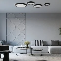 Plafony - plafoniera sufitowa led w czarnej obudowie onyx 30  led 3000k sollux sl.1242 