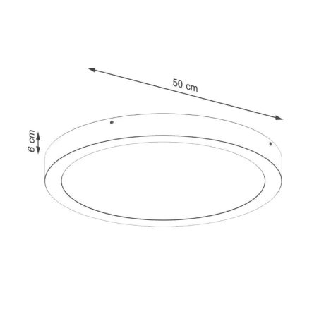 Plafony - plafon sufitowy ciepły onyx 50 biały led 3000k sollux sl.1247 