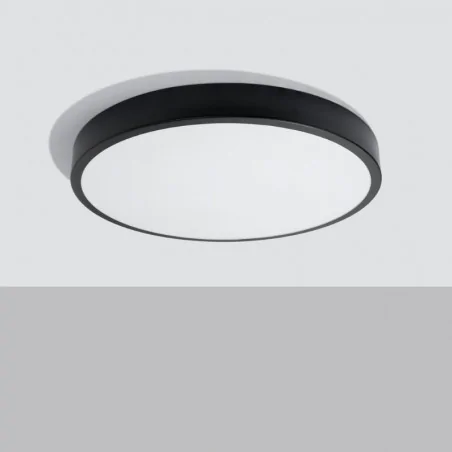 Plafony - plafon czarny led lampa sufitowa okragła onyx 60 3000k sollux sl.1248 