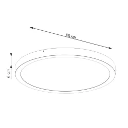 Plafony - plafon sufitowy led biały okrągły o średnicy 60cm 65w 3000k onyx sl.1249 sollux 