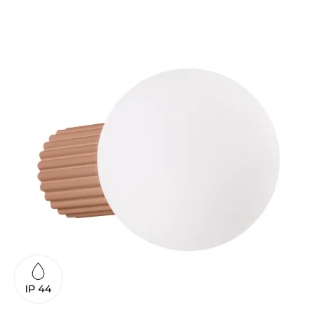 Kinkiety-lazienkowe - lampa ścienna do łazienki kinkiet biała kula mocca g9 halo sl.1732  sollux 