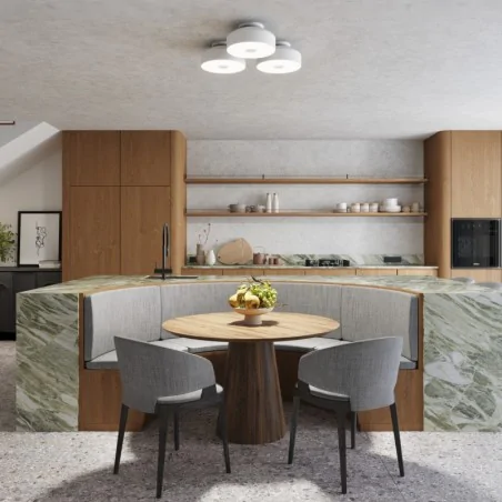 Plafony - plafoniera sufitowa nowoczesna na 4 żarówki omiq biały sollux sl.1677 