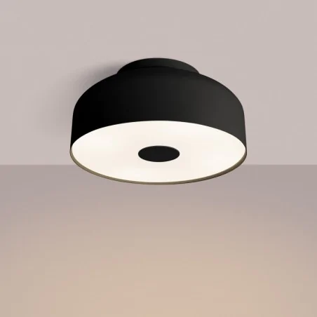 Plafony - plafoniera nowoczesna czarna na 4 żarówki e27 omiq czarny sollux sl.1678 