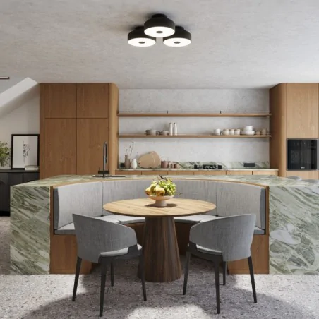 Plafony - plafoniera nowoczesna czarna na 4 żarówki e27 omiq czarny sollux sl.1678 