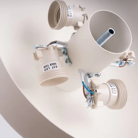 Plafony - plafon beżowy oprawa sufitowa na 4 żarówki omiq beżowy sollux sl.1679 