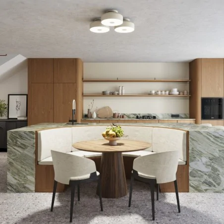 Plafony - plafon beżowy oprawa sufitowa na 4 żarówki omiq beżowy sollux sl.1679 