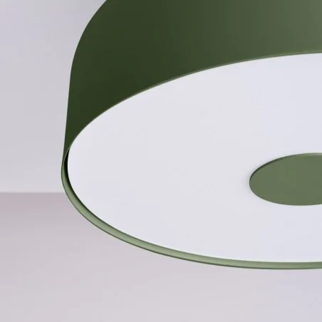 Plafony - plafoniera sufitowa na 4 żarówki omiq zielony oliwkowy sollux sl.1680 