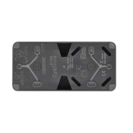 Gniazda-pojedyncze-natynkowe - gniazdo zewnętrzne elewacyjne natynkowe z wyłącznikiem schodowym ciemne ip55 cyklone emos 