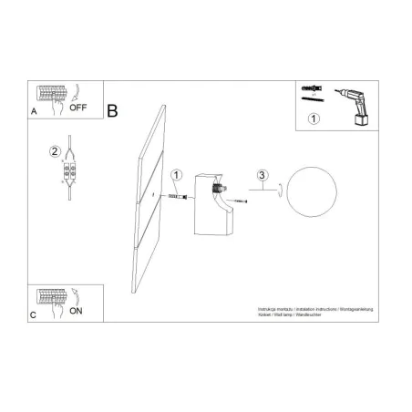 Kinkiety-do-salonu - kinkiet lampa na ścianę kula mleczna bulbo naturalne drewno sollux sl.1682 