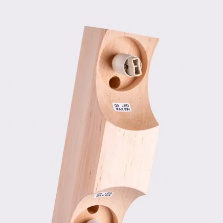 Oswietlenie-sufitowe - plafon lampa sufitowa 2 kule boho bulbo 2 naturalne drewno sollux sl.1683 