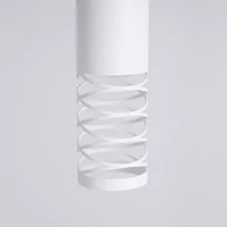 Lampy-sufitowe - lampa sufitowa wisząca tuba biała lami sl.1686 sollux 