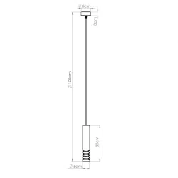 Lampy-sufitowe - lampa sufitowa wisząca tuba biała lami sl.1686 sollux 