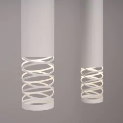 Lampy-sufitowe - lampa sufitowa wisząca podwójna biała gu10 lami sl.1687 sollux 
