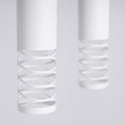 Lampy-sufitowe - lampa sufitowa wisząca podwójna biała gu10 lami sl.1687 sollux 