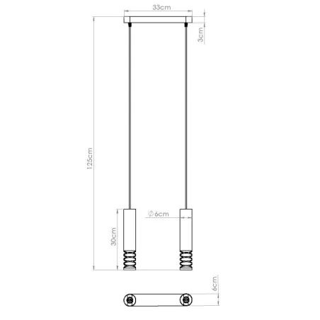 Lampy-sufitowe - lampa sufitowa wisząca podwójna biała gu10 lami sl.1687 sollux 