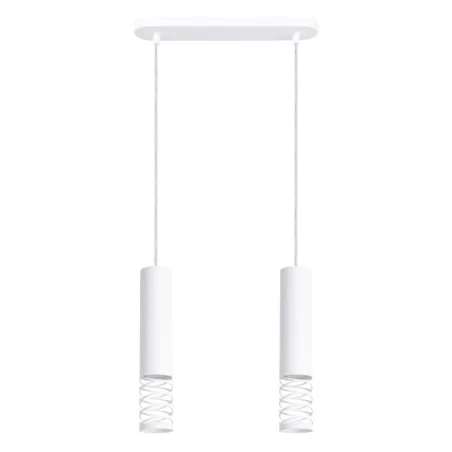 Lampy-sufitowe - lampa sufitowa wisząca podwójna biała gu10 lami sl.1687 sollux 