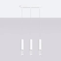 Lampy-sufitowe - lampa sufitowa potrójny zwis na listwie biała lami sl.1688 sollux 