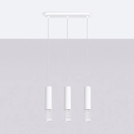 Lampy-sufitowe - lampa sufitowa potrójny zwis na listwie biała lami sl.1688 sollux 