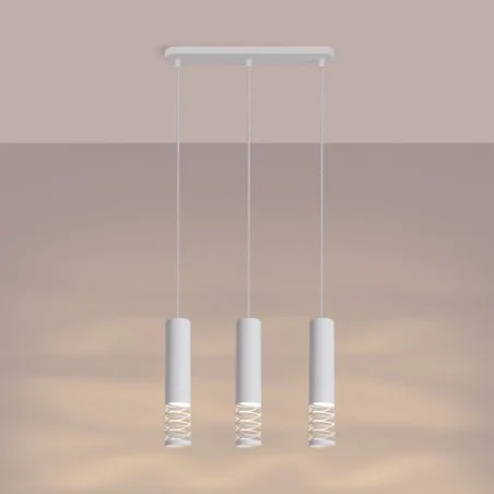 Lampy-sufitowe - lampa sufitowa potrójny zwis na listwie biała lami sl.1688 sollux 