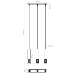 Lampy-sufitowe - lampa sufitowa potrójny zwis na listwie biała lami sl.1688 sollux 