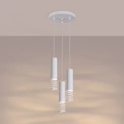 Lampy-sufitowe - lampa sufitowa wisząca potrójna biała lami sl.1689 sollux 