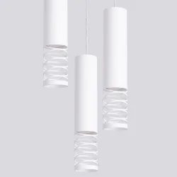 Lampy-sufitowe - lampa sufitowa wisząca potrójna biała lami sl.1689 sollux 
