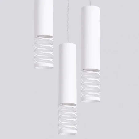 Lampy-sufitowe - lampa sufitowa wisząca potrójna biała lami sl.1689 sollux 