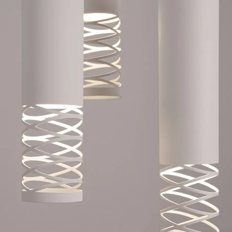 Lampy-sufitowe - lampa sufitowa wisząca potrójna biała lami sl.1689 sollux 