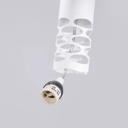Lampy-sufitowe - lampa sufitowa wisząca biała nowoczesna tuba liro sl.1691 sollux 