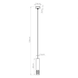 Lampy-sufitowe - lampa sufitowa wisząca biała nowoczesna tuba liro sl.1691 sollux 