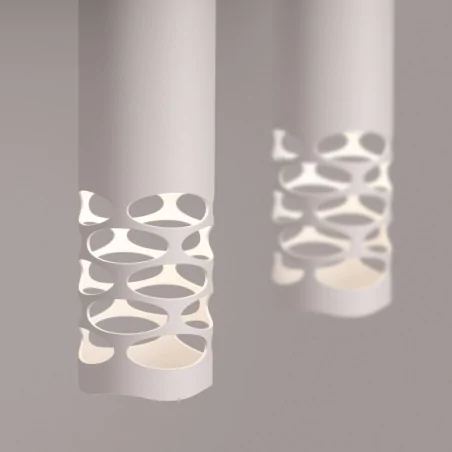 Lampy-sufitowe - lampa sufitowa podwójna wisząca na listwie dwie nowoczesne tuby biała liro sl.1692 sollux 