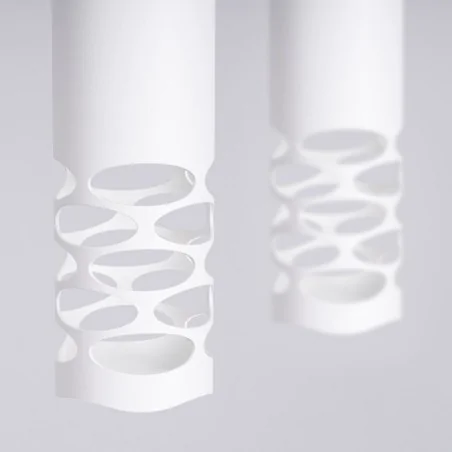 Lampy-sufitowe - lampa sufitowa podwójna wisząca na listwie dwie nowoczesne tuby biała liro sl.1692 sollux 