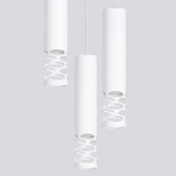 Lampy-sufitowe - lampa wisząca sufitowa potrójna zwisające tuby biała nowoczesna liro sl.1694 sollux 
