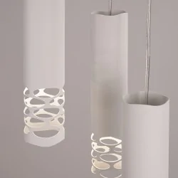 Lampy-sufitowe - lampa wisząca sufitowa potrójna zwisające tuby biała nowoczesna liro sl.1694 sollux 