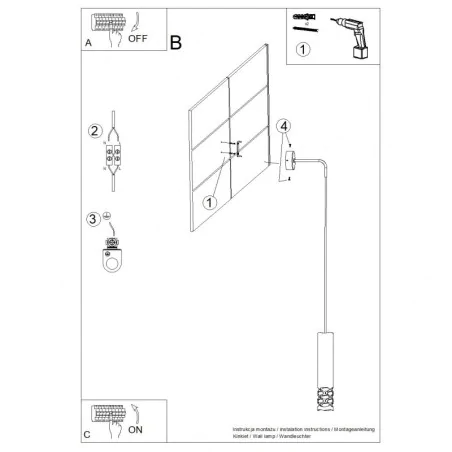 Kinkiety-do-salonu - kinkiet ścienny wewnętrzny biały liro sl.1695 sollux 
