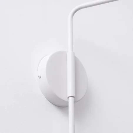 Kinkiety-do-salonu - kinkiet z wyłącznikiem na wysięgniku na ścianę nox biały sollux sl.1696 