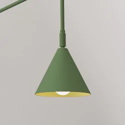 Kinkiety-do-salonu - kinkiet lampa ścienna na wysięgniku nox zielona oliwka sollux sl.1700 