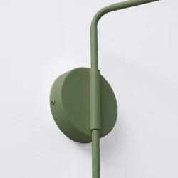 Kinkiety-do-salonu - kinkiet lampa ścienna na wysięgniku nox zielona oliwka sollux sl.1700 
