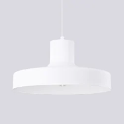 Lampy-sufitowe - lampa wisząca owalna nad stół kuchenny bilo biała sollux sl.1702 