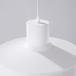 Lampy-sufitowe - lampa wisząca owalna nad stół kuchenny bilo biała sollux sl.1702 
