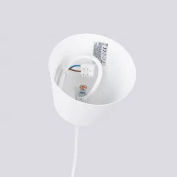 Lampy-sufitowe - lampa wisząca owalna nad stół kuchenny bilo biała sollux sl.1702 