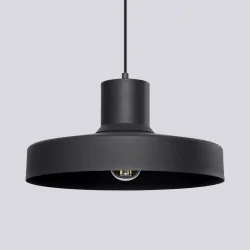 Lampy-sufitowe - lampa wisząca nowoczesna e27 bilo czarna sollux sl.1703 