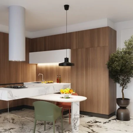 Lampy-sufitowe - lampa wisząca nowoczesna e27 bilo czarna sollux sl.1703 