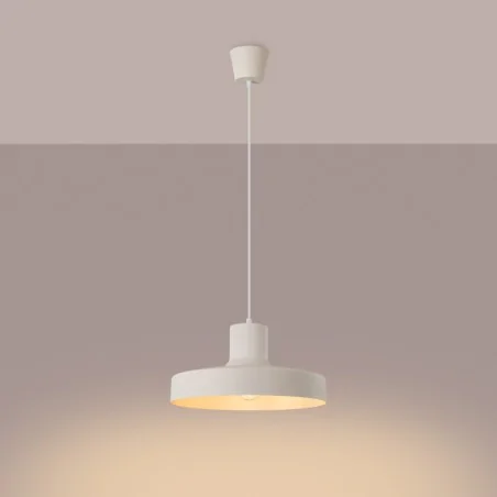 Lampy-sufitowe - lampa wisząca modna sufitowa bilo beżowa sollux sl.1704 