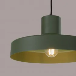 Lampy-sufitowe - lampa wisząca sufitowa nad wyspę kuchenną bilo zielona oliwka sollux sl.1705 