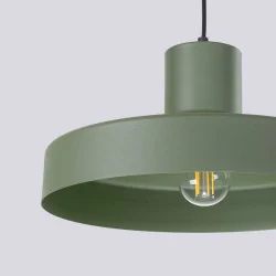 Lampy-sufitowe - lampa wisząca sufitowa nad wyspę kuchenną bilo zielona oliwka sollux sl.1705 