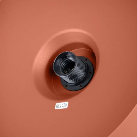 Lampy-sufitowe - lampa wisząca sufitowa nad stół bilo ochra czerwona sollux sl.1706 